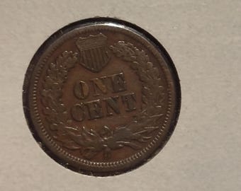 1865 Indian cent part liberty nice
