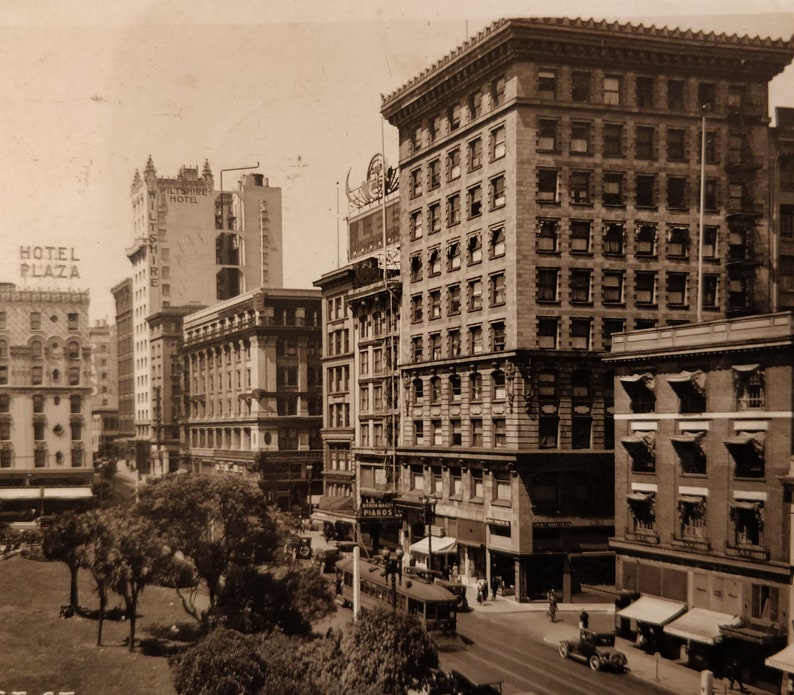 San Francisco, California, Real Photo Postcard, Union Square & Post ...