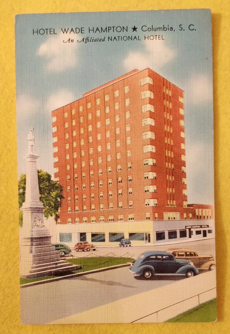 Columbia South Carolina the Hotel Wade Hampton hotel Etsy