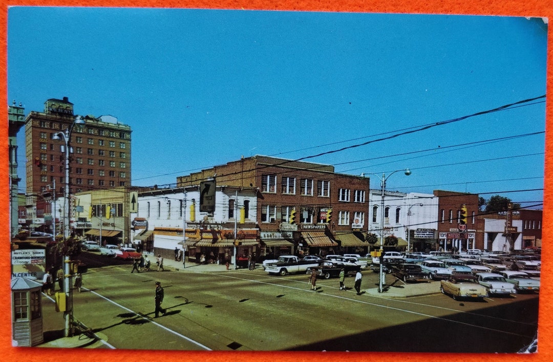 Goldsboro North Carolina Vintage Postcard Walnut and Center Etsy