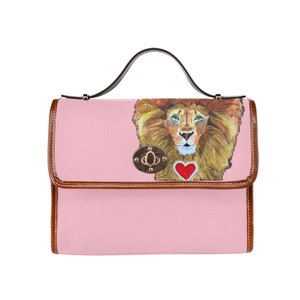 Lion Heart Purse / Vegan purse / Lion purse / Artistic purse / Unique purse