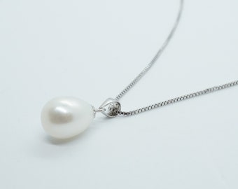 Sterling Silver Pearl Drop Necklace 2025 | www