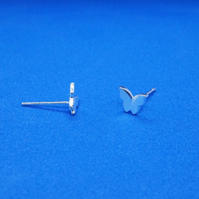Small Butterfly Silver Stud for Nature Lover Earrings