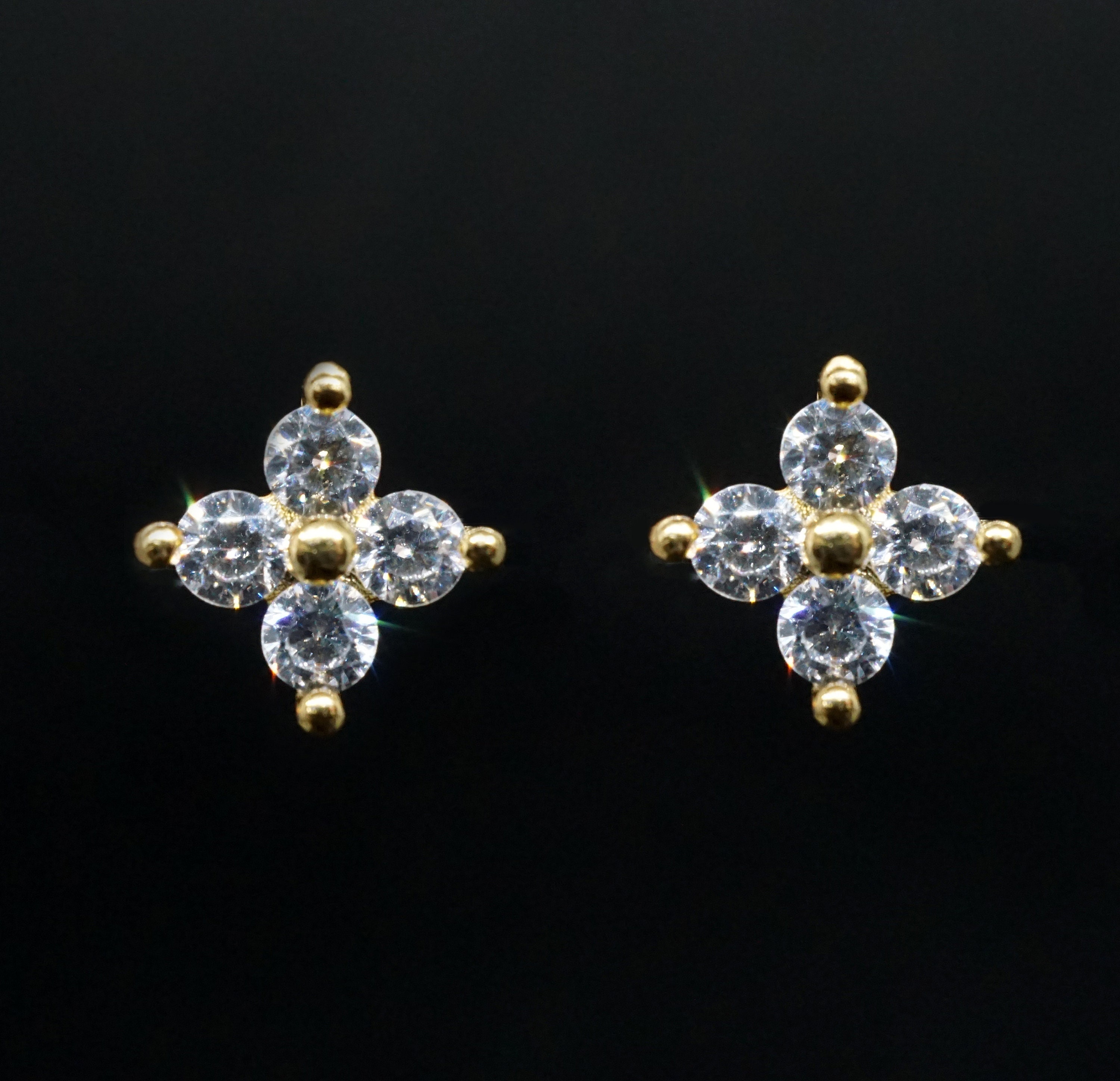chanel studs gold