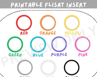 Color Sorting Printable- Trofast Lid Bin Insert Flisat Sensory Play PDF Digital Download Preschool Homeschool Montessori Learning Curriculum