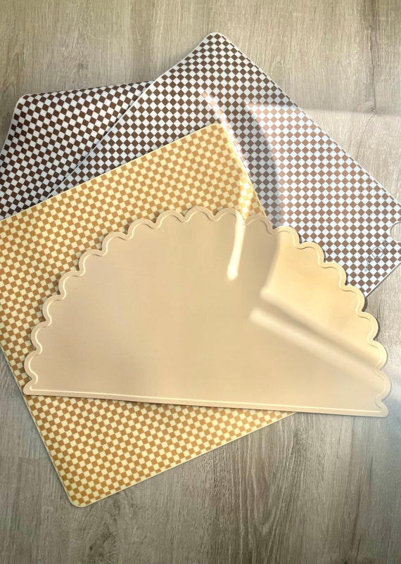 Checkered or Sunshine Silicone Placemat Home Decor Play Mat