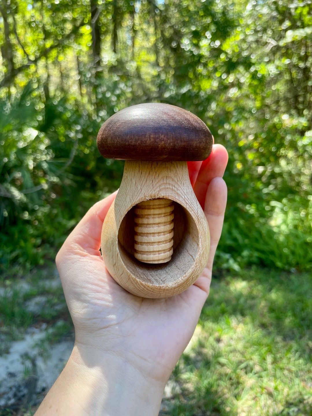 Mushroom Nutcracker Organic Natural Ecofriendly Wood Tools Etsy