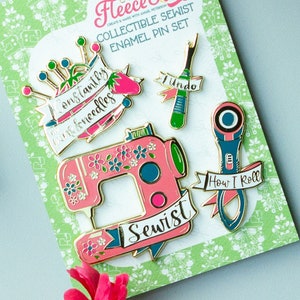 Sewist Enamel Pin Collection set | Quilter Gifts | Sewing Accessories