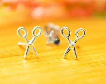 Silver Scissor Earrings | Gifts for Quilters | Gifts for Sewists | Minimalist earrings | Simple studs | Stocking Stuffers for Women