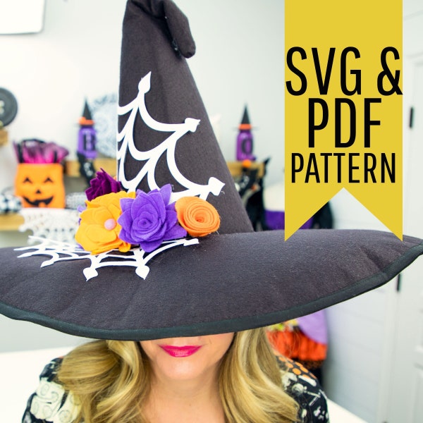 Witch Hat Pattern Sew (Couture Styling) PDF Cosplay Child & Adult Costume Halloween Hat