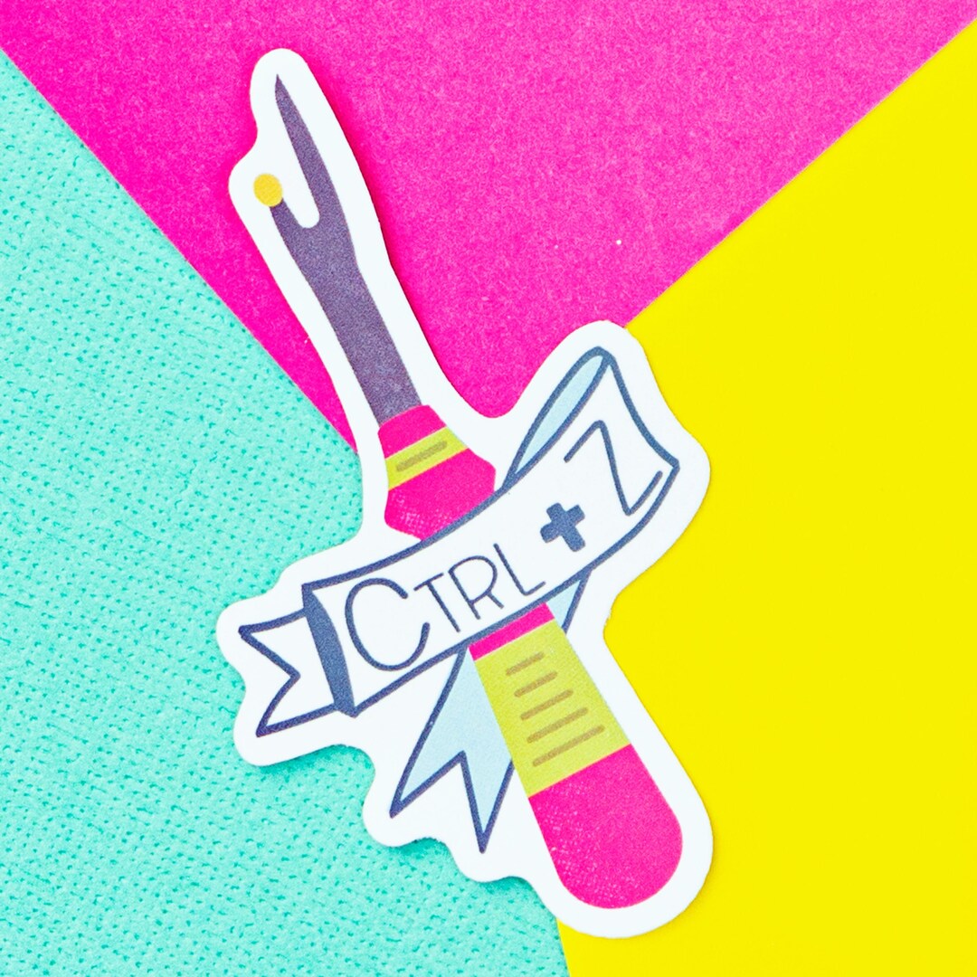 Seam Ripper undo Matte Vinyl Sticker Sewing Sticker Quilting Sticker