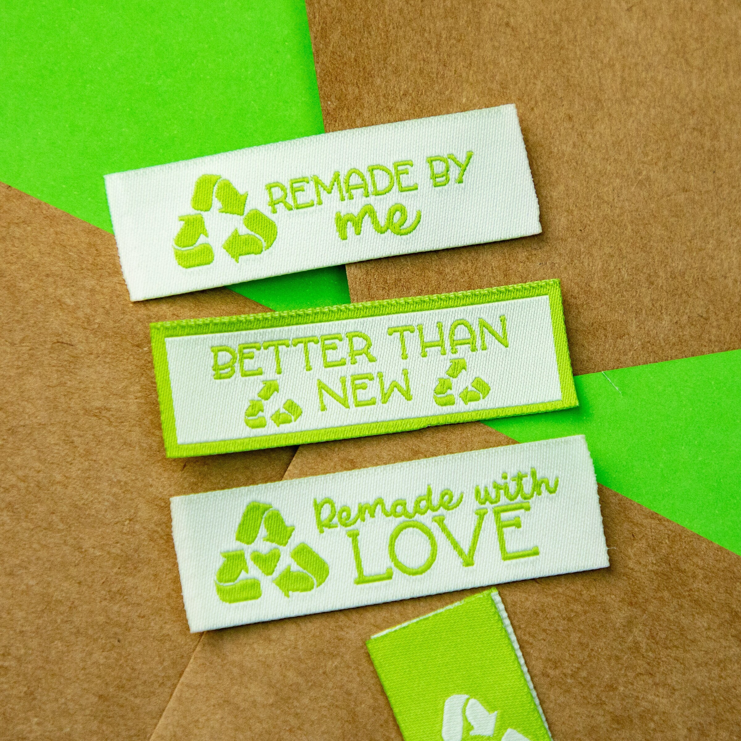 Juland 150-Piece Woven Sewing Labels - 5 Style Polyester Tags For Clothing & Crafts