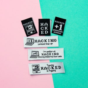 Hacked Sewing Labels | Woven Labels for Handmade Crafts | Clothing Labels For Hacked Patterns