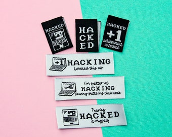 Hacked Sewing Labels | Woven Labels for Handmade Crafts | Clothing Labels For Hacked Patterns