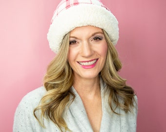 Warm Double Layer Fleece Hat Pattern Sizes Baby to Adult