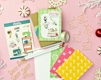 Gifts for Sewing Enthusiasts Set, Sewing Stickers , pencils and paperclips