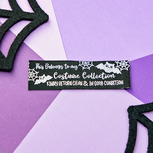 Halloween Costume Sewing Labels | Woven Labels | Costume Labels | Sewing labels for Handmade items | Handmade Sewing Labels