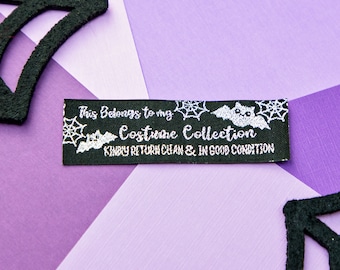 Halloween Costume Sewing Labels | Woven Labels | Costume Labels | Sewing labels for Handmade items | Handmade Sewing Labels