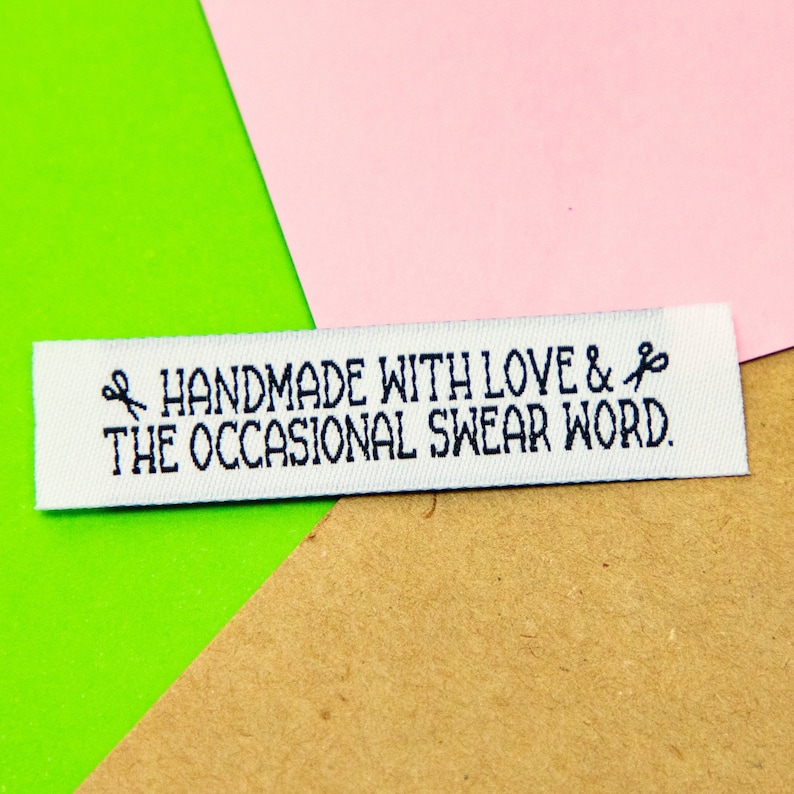 Funny Sewing Labels Woven Labels Clothing Labels Sewing Etsy