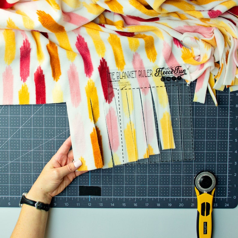 Fleece Tie Blanket Acrylic Pattern Template Blanket Ruler Etsy