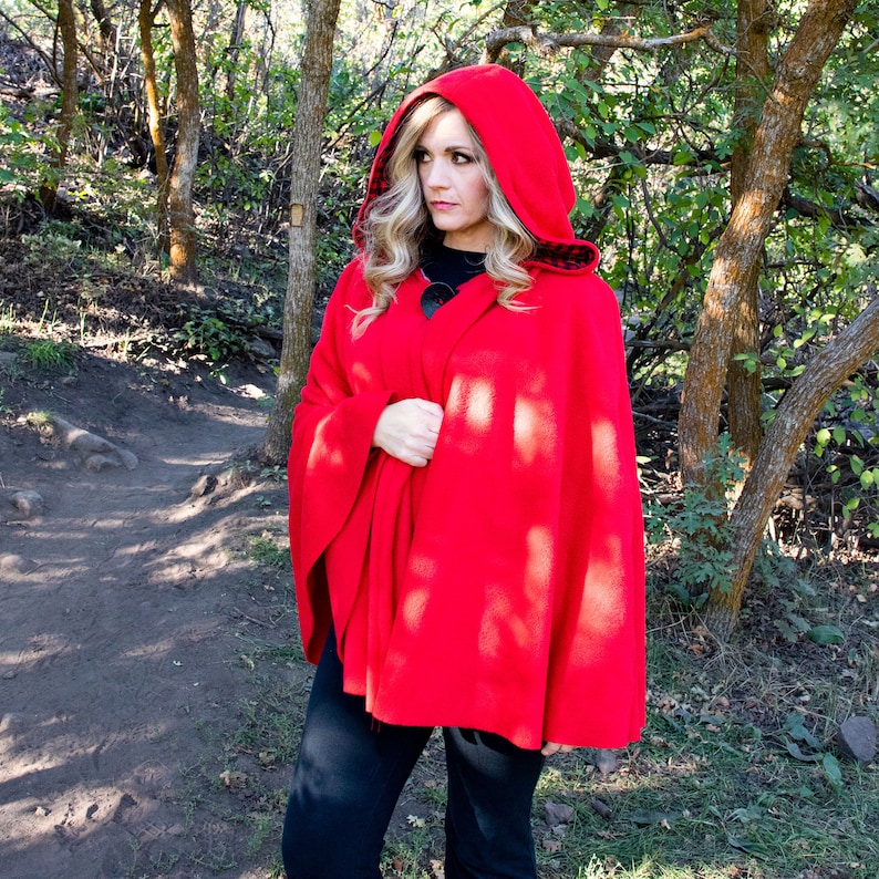 Red Riding Hood Cape Sewing Pattern Hooded Cloak Sewing Etsy