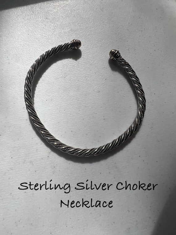 Braided Sterling Silver Artisan Made Choker Neckla