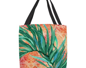 Bali Palms 2 sided Tote Bag, Beach Bag, Canvas Bag