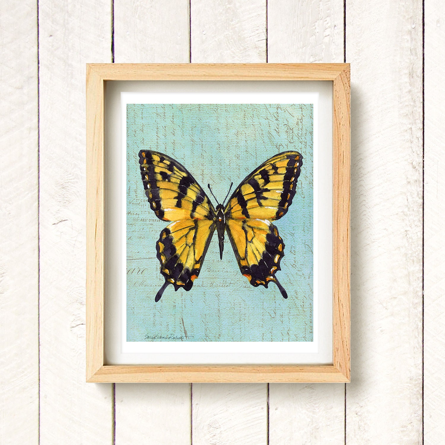 Butterfly Wings - Yellow Swallowtail - Watercolor Art Print - Etsy