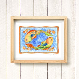 Pisces Fish - watercolor art print