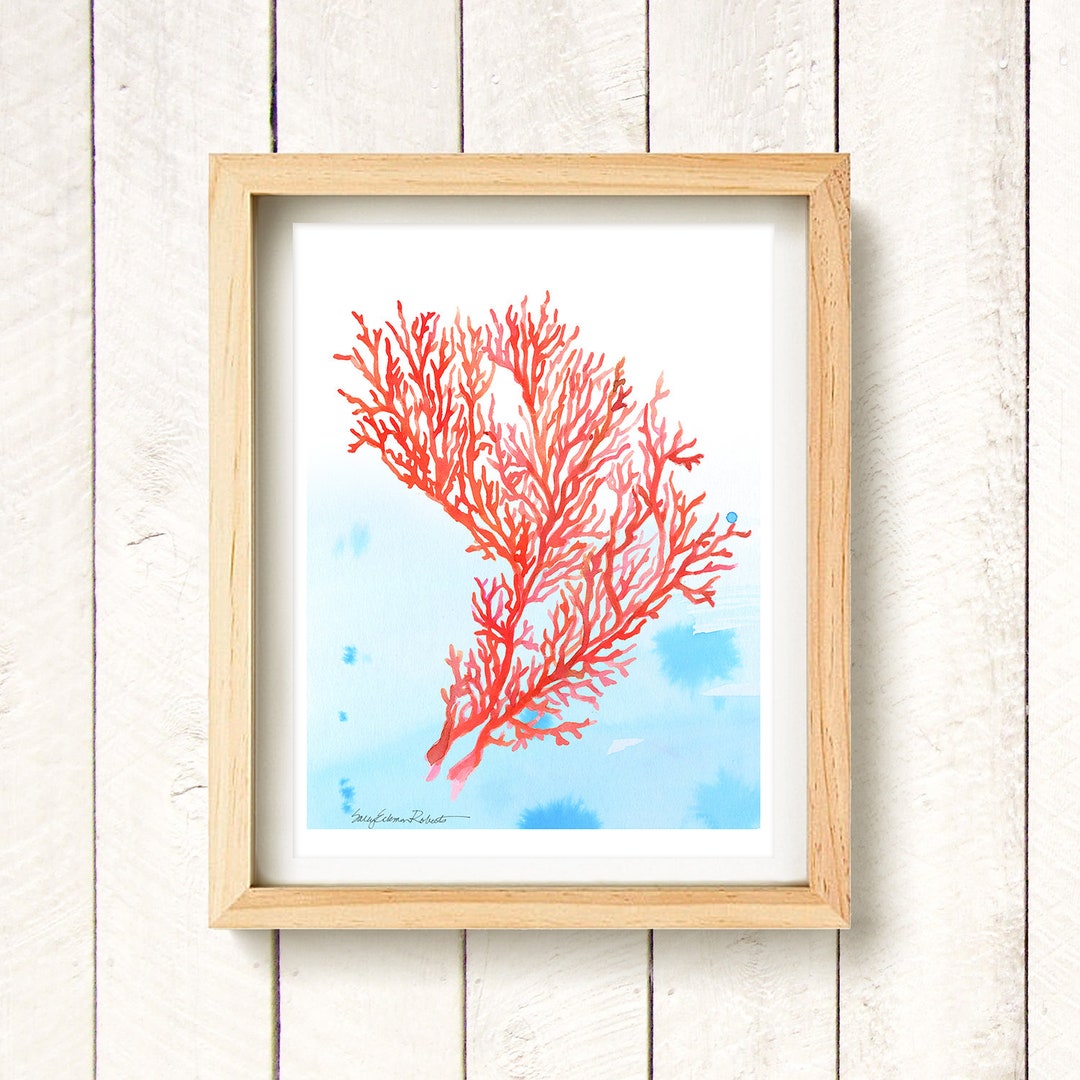 pink-coral-watercolor-art-print-etsy
