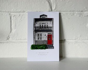 Hand Drawn House Portrait | Original Illustration | Custom House Artwork