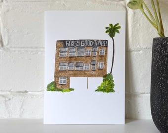 Gossy Good Times - Gosford | Hand Drawn Central Coast Building Art Print