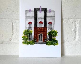 Parlour Lane, Gosford | R.H. Creighton Funeral Parlour | Hand Drawn Central Coast Building Art Print