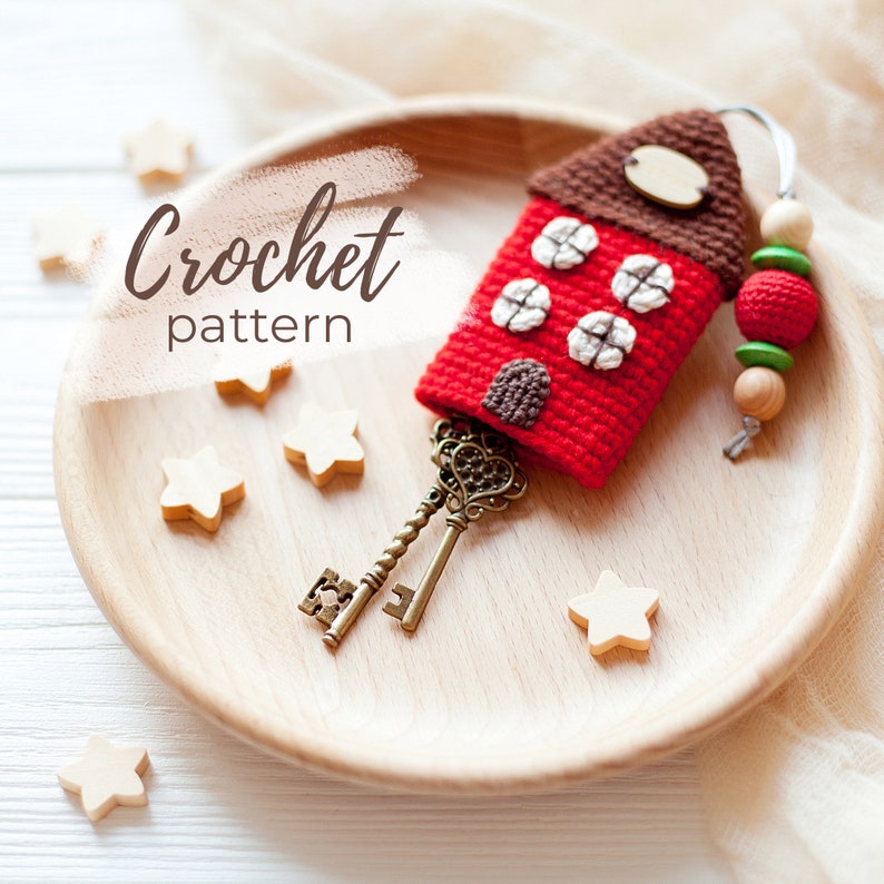 Key Cover Crochet Pattern PDF Cozy Key Holder Tiny House Key Etsy