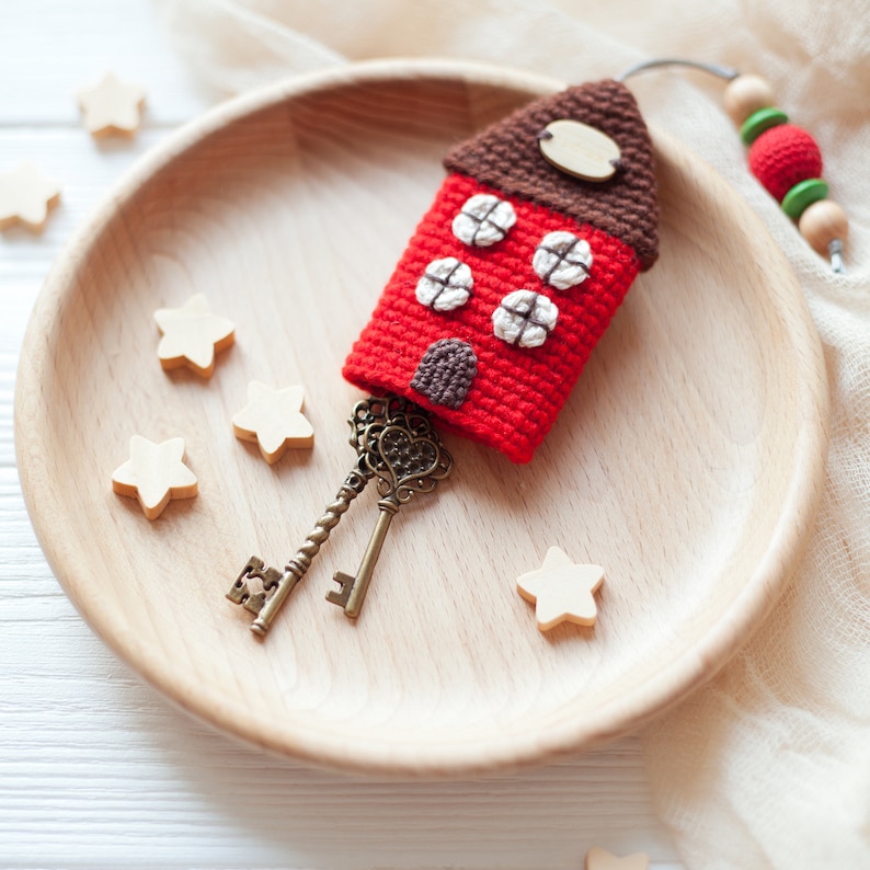 Key Cover Crochet Pattern PDF Cozy Key Holder Tiny House Key Etsy