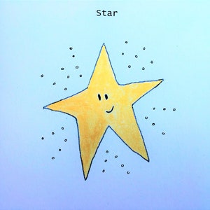 Gold Star Christmas Card, can be personalised. Handmade recycled card image 3