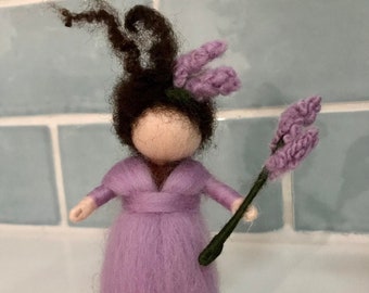 Lavender - Root Child Steiner Waldorf Standing Doll for Nature Table