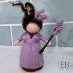 Lavender - Root Child Steiner Waldorf Standing Doll for Nature Table