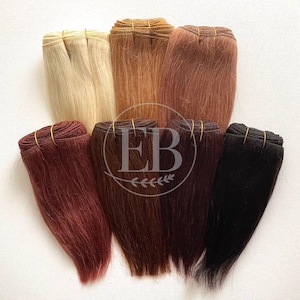 NATURALS - Straight Coarse Mohair Weft 500cm - for making doll hair/wigs for BJD, Art Dolls, Blythe, Natural Fiber Art Dolls