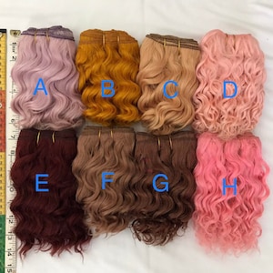 Curly Coarse Mohair Weft 500cm - for making doll hair/wigs for BJD, Art Dolls, Blythe, Natural Fiber Art Dolls
