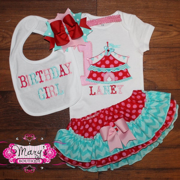 Circus/Carnival Tent Birthday Ruffled Bloomers Outfit