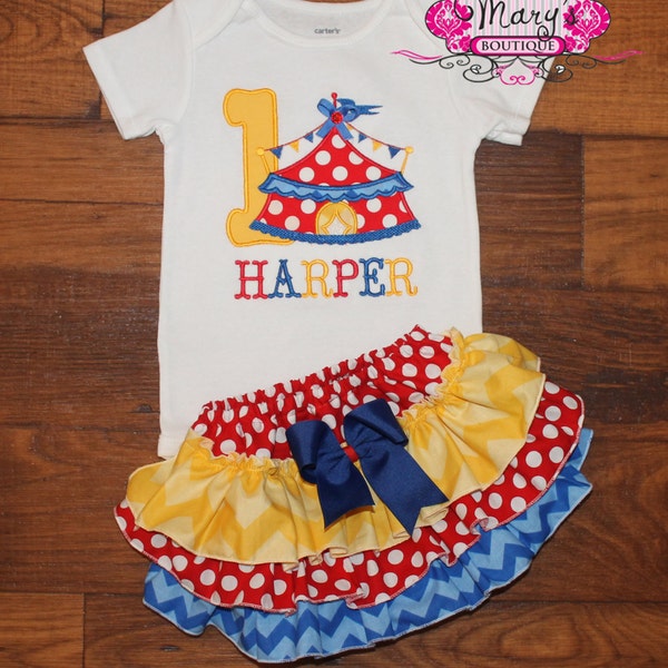 Circus/Carnival Tent Birthday Ruffled Bloomers Outfit