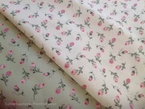 One metre Rose & Hubble Tilda rose buds green or ivory