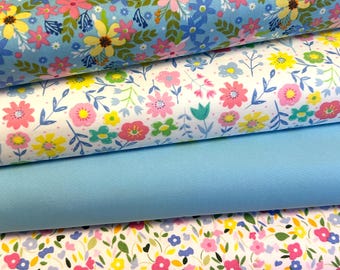 Patchwork Squares -  Florals  -  4", 5" and 10" or Fat Quarters available (code- LM03)