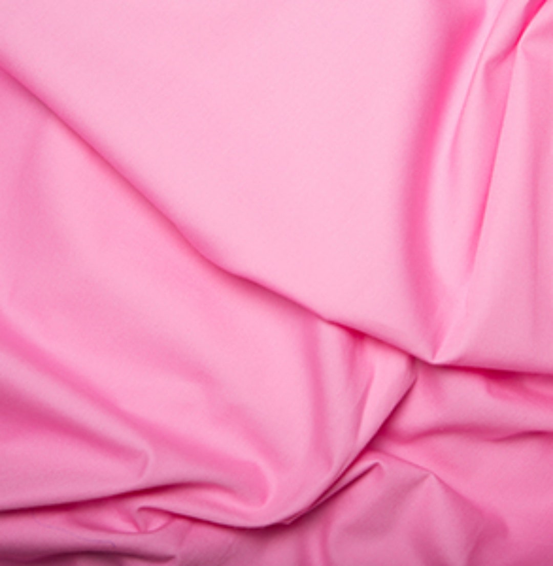 Rose & Hubble Plain Sugar Pink 100% Cotton Poplin Fabric Fat - Etsy