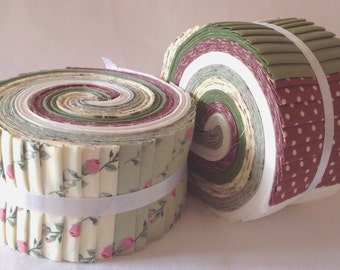 20 Jelly Roll Strips Rose and Hubble , 100% Cotton Poplin Fabric, ( JR21 ) - UK Seller