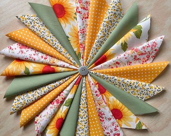 Patchwork Squares - sunflower   -  4", 5" and 10" or Fat Quarters available JR31