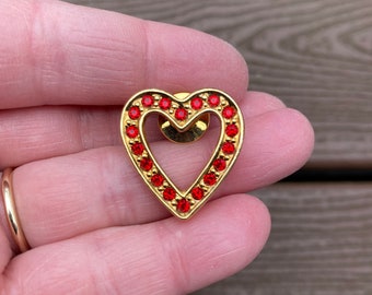 B3 Heart Brooch Vintage Broach Avon Jewelry Avon Brooch Love Brooch Heart Broach Vintage Brooch Gold Heart Brooch