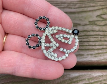 Bijoux vintage Adorable broche en strass Disney Mickey Mouse