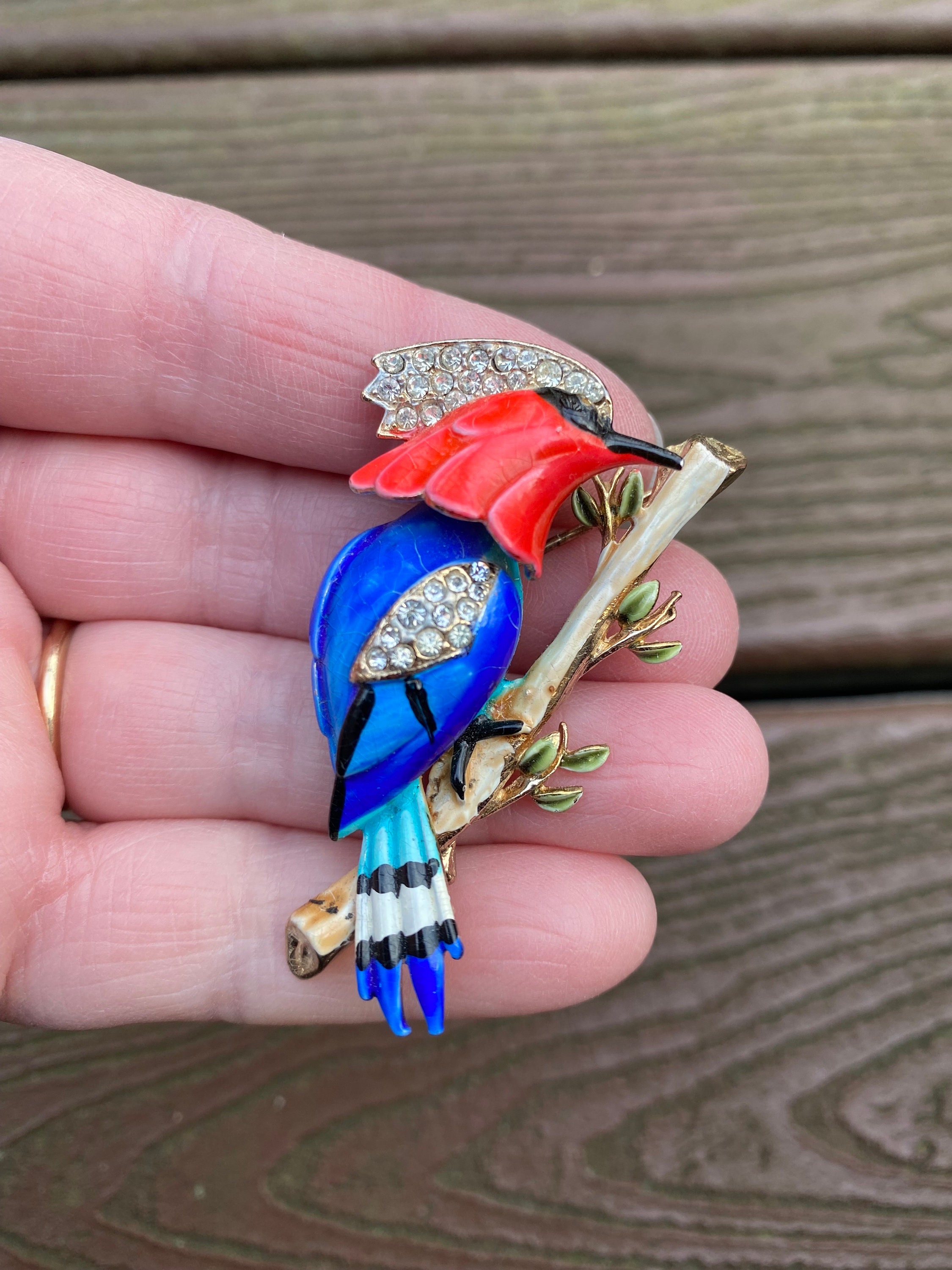 Vintage Jewelry Signed Corocraft Coro Craft Gorgeous Enamel and